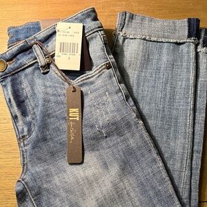 NWT Kut from the Kloth Amy Crop Straight Leg with Cuff Size 2/26